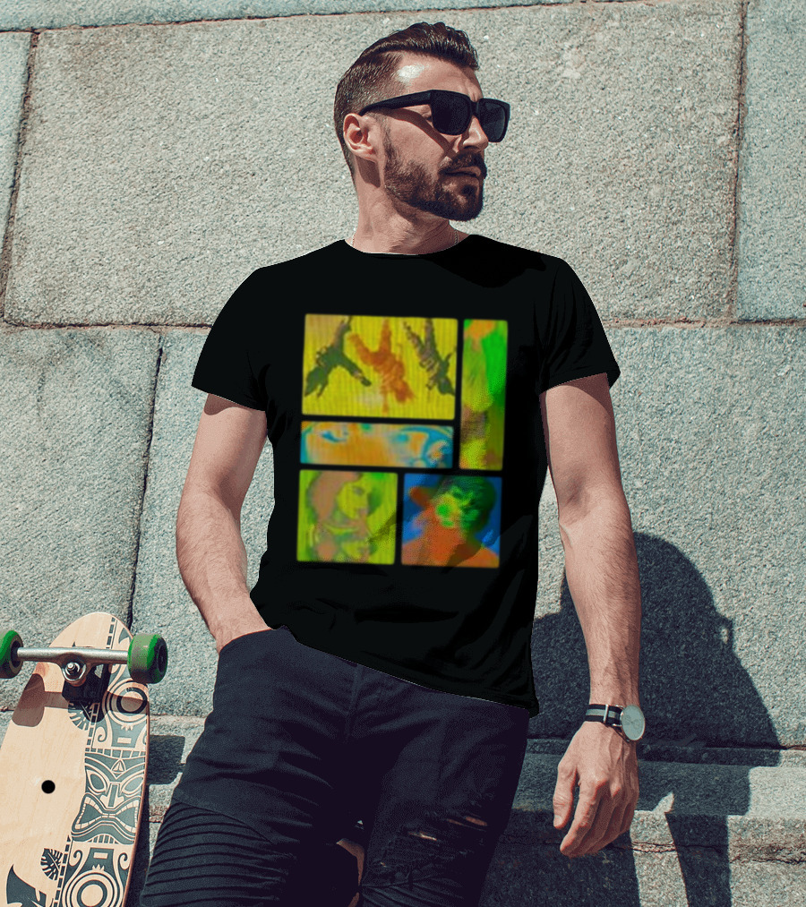 Billie Eilish Birds Of A Feather Collage Thermal Multicolor Portraits T-Shirt
