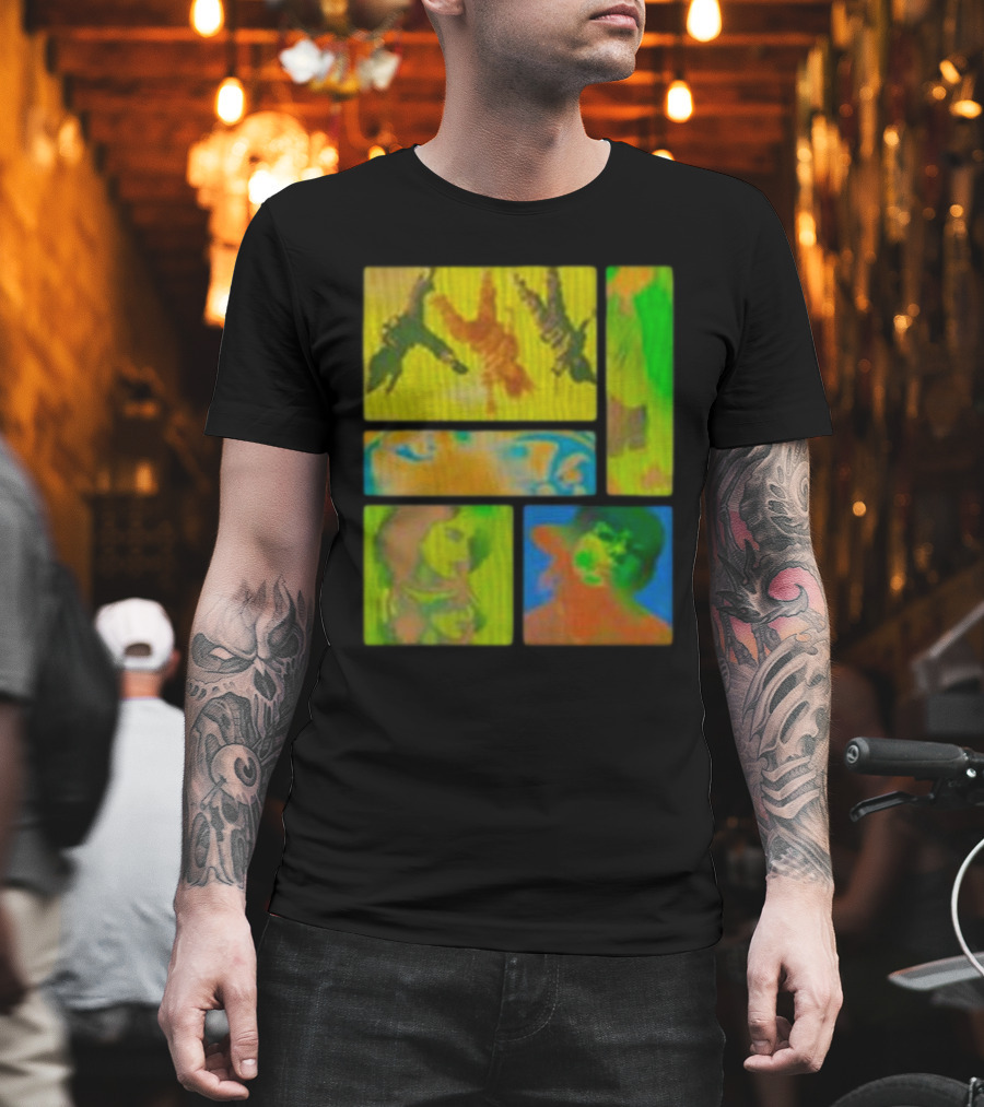 Billie Eilish Birds Of A Feather Collage Thermal Multicolor Portraits T-Shirt