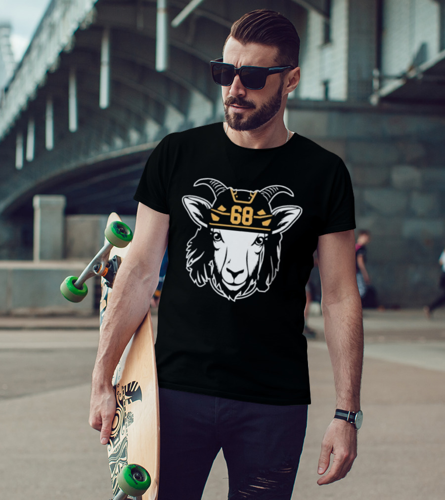 Goat 68 Jaromir Jagr Pittsburgh Penguins Hockey Legend T-Shirt