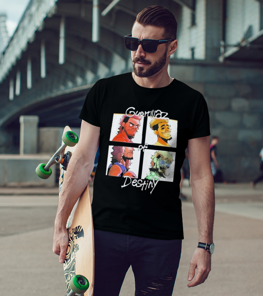 Guerrillaz Of Destiny Cartoon Quartet Pop Culture Faces T-Shirt