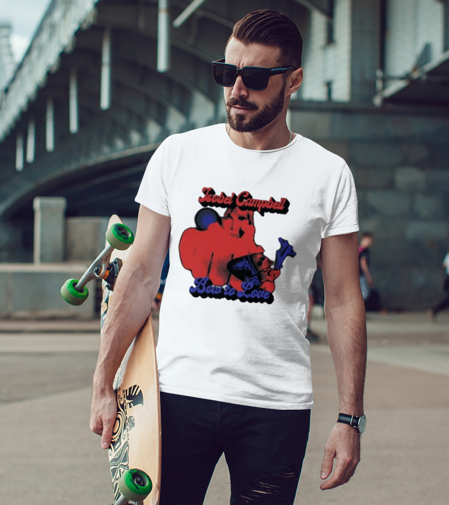 Isobel Campbell Bow To Love Retro Red And Blue T-Shirt