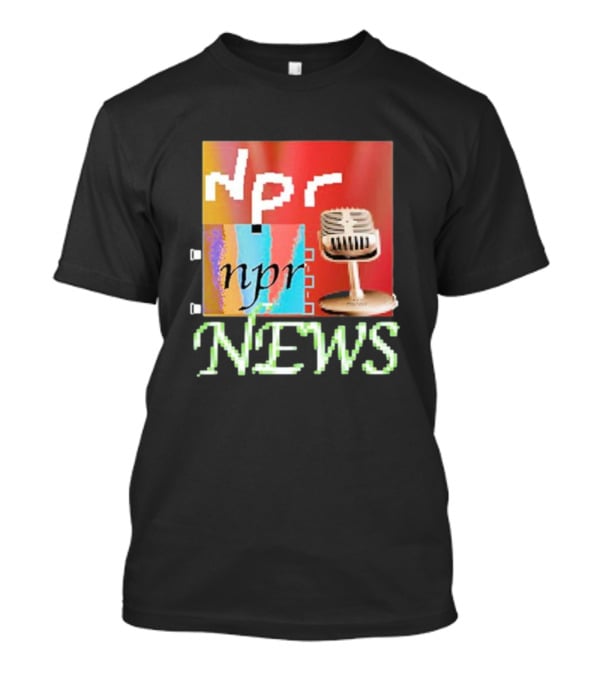 NPR News Vintage Microphone Graphic Jack Corbett TikTok T-Shirt