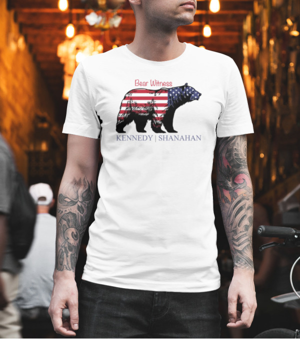 Bear Witness American Flag Bear Kennedy Shanahan T-Shirt Bear Witness American Flag Bear Kennedy Shanahan T-Shirt