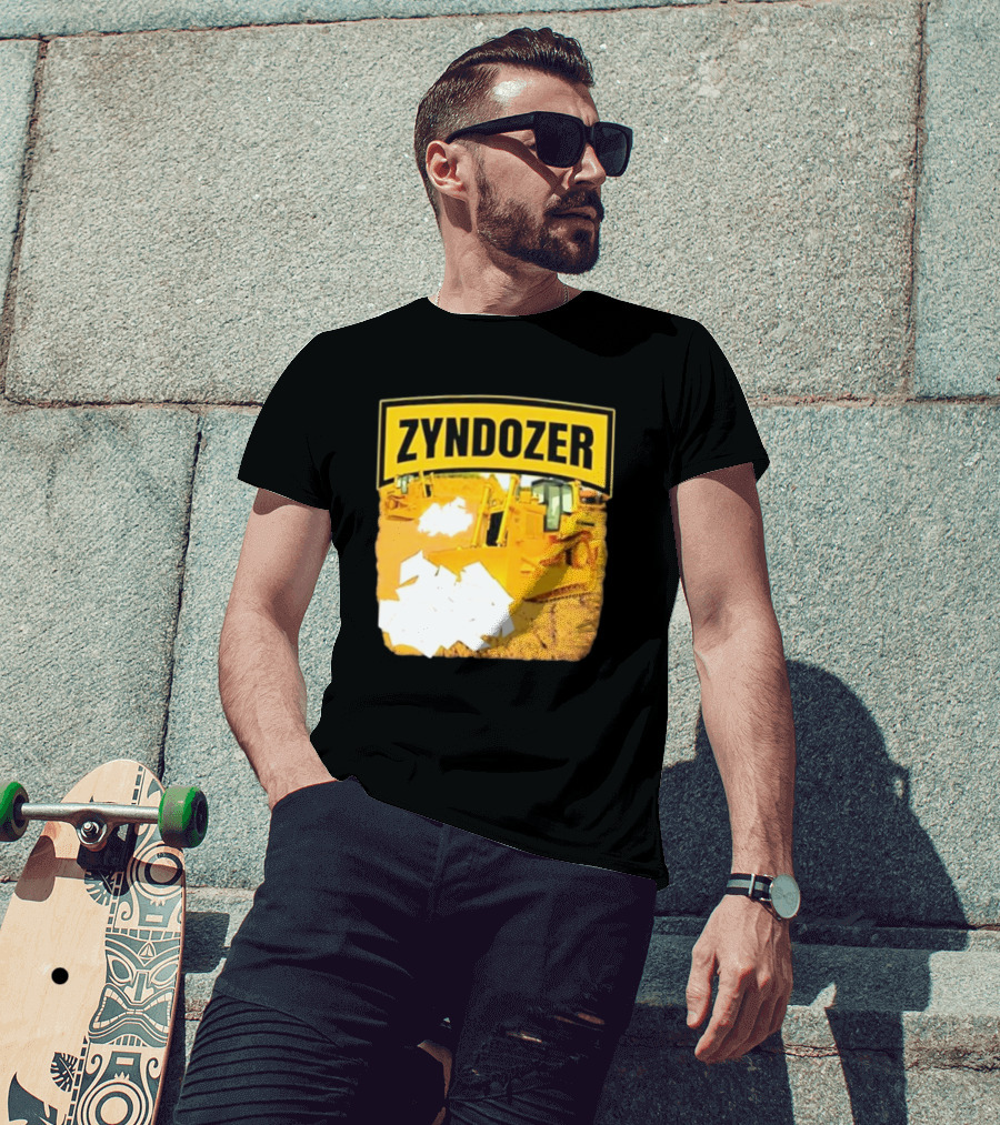 Zyndozer Funny Ahh Tees Bulldozer Image T-Shirt