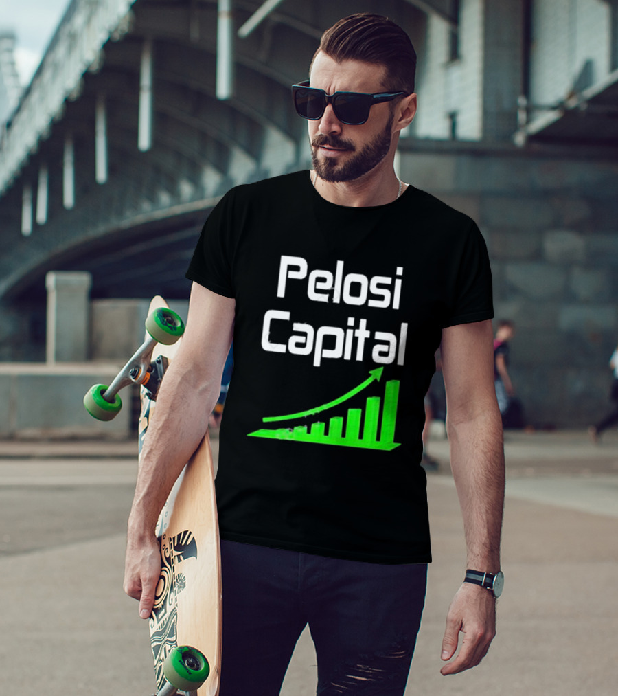 Liathetrader Pelosi Capital Green Arrow Graph T-Shirt