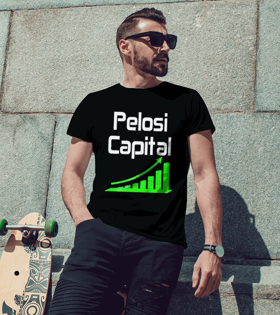 Liathetrader Pelosi Capital Green Arrow Graph T-Shirt
