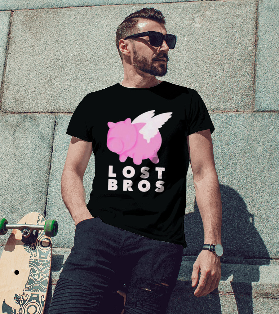 Lost Bros When Hamm Flies Pig With Wings T-Shirt