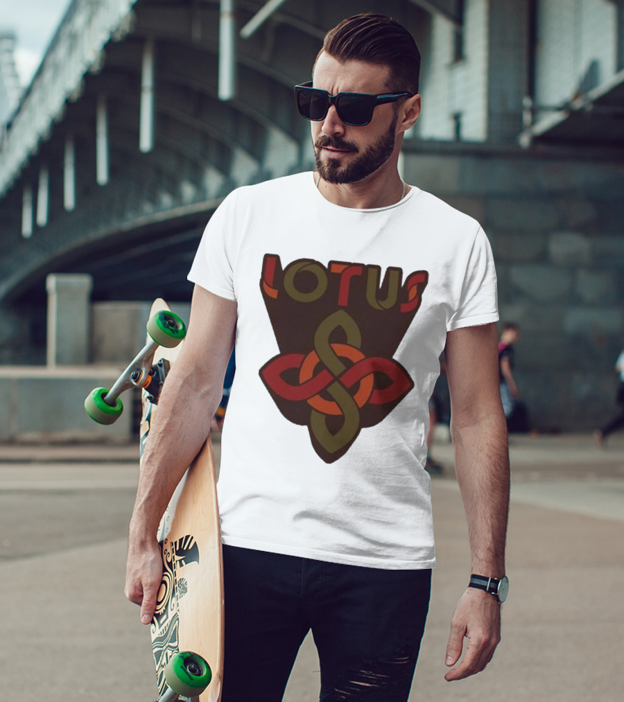 Lotus Celtic Knot Brown Red Green T-Shirt