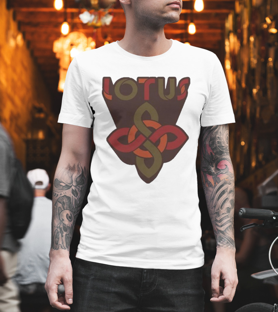 Lotus Celtic Knot Brown Red Green T-Shirt