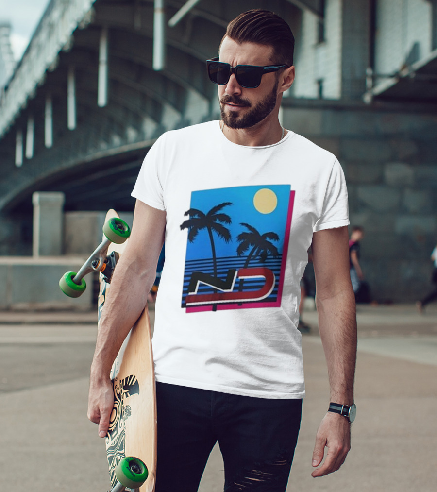ND Natalie Decker Sunshine Season Palm Trees Moonlit Vibes T-Shirt