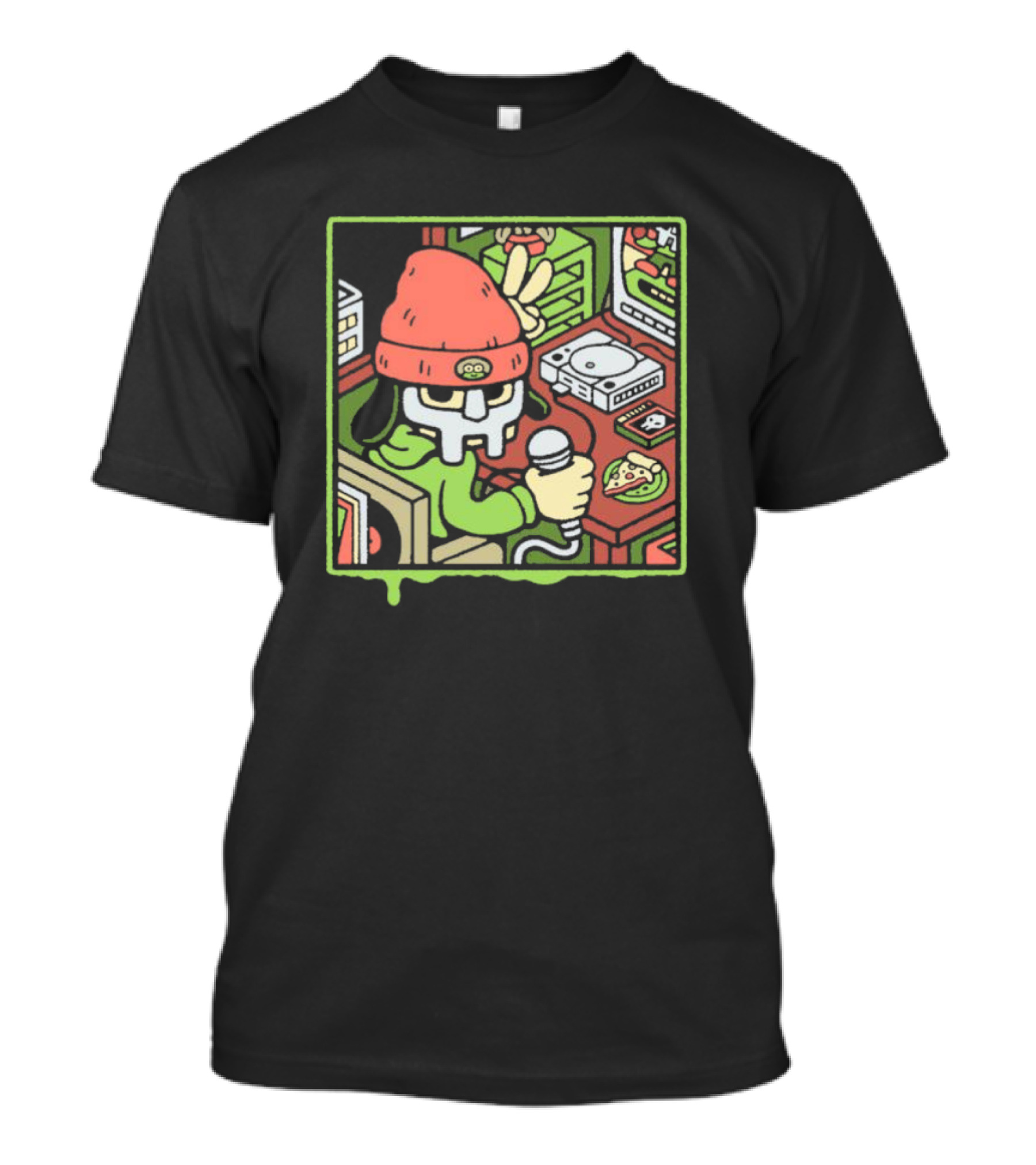 Mm Gotta Believe Dj Pizza Skull Microphone T-Shirt