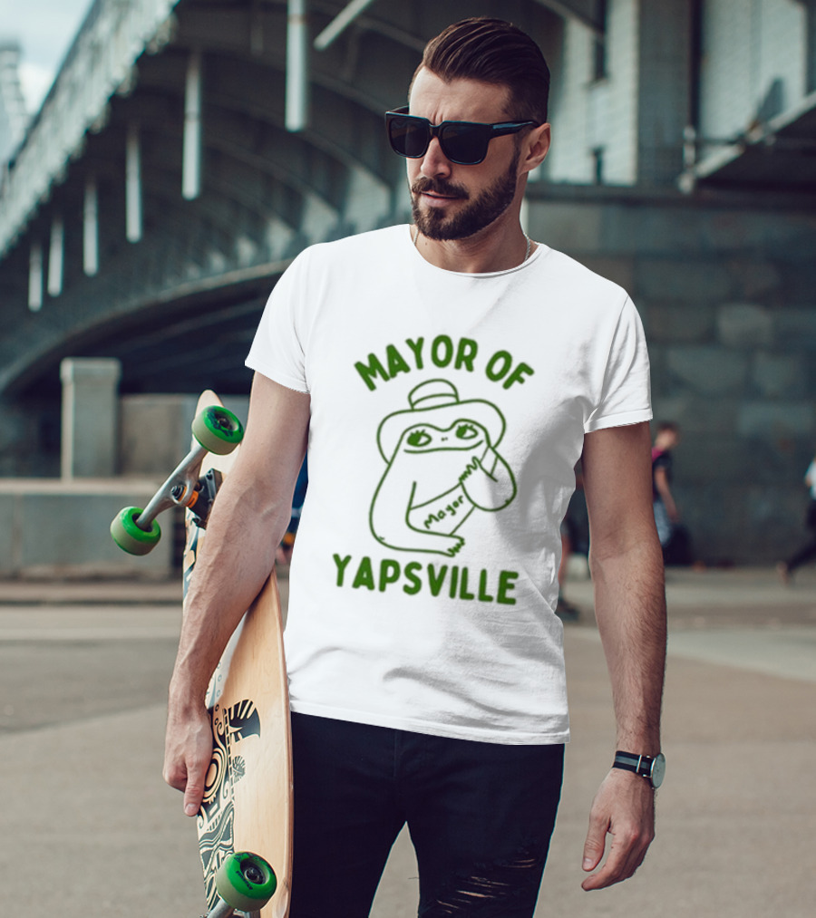Mayor Of Yapville Frog Drawing T-Shirt