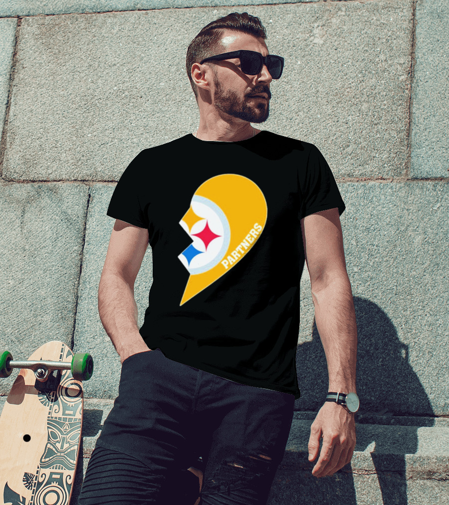 Steelers Partners Half Heart Logo Emblem T-Shirt