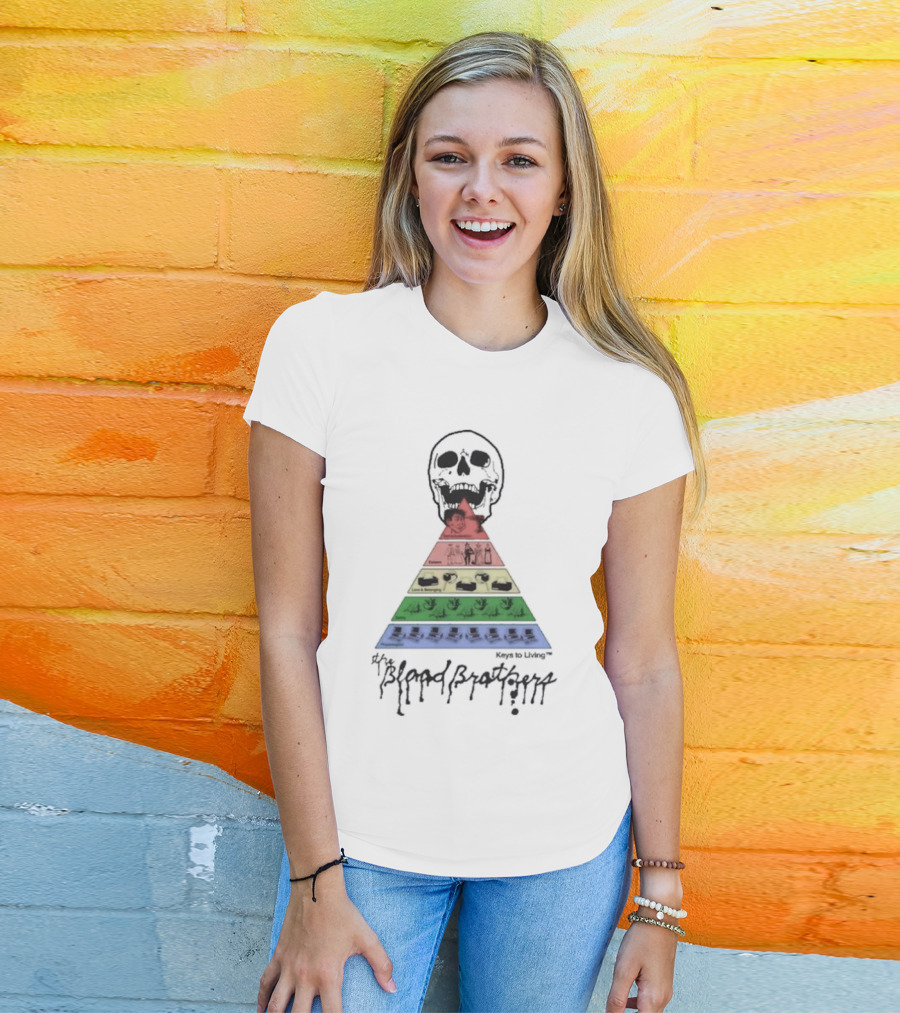 The Blood Brothers Keys To Living Pyramid Skull T-Shirt