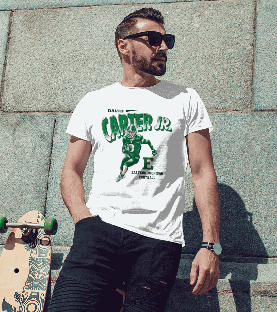 David Carter Jr. Football Eastern Michigan E T-Shirt
