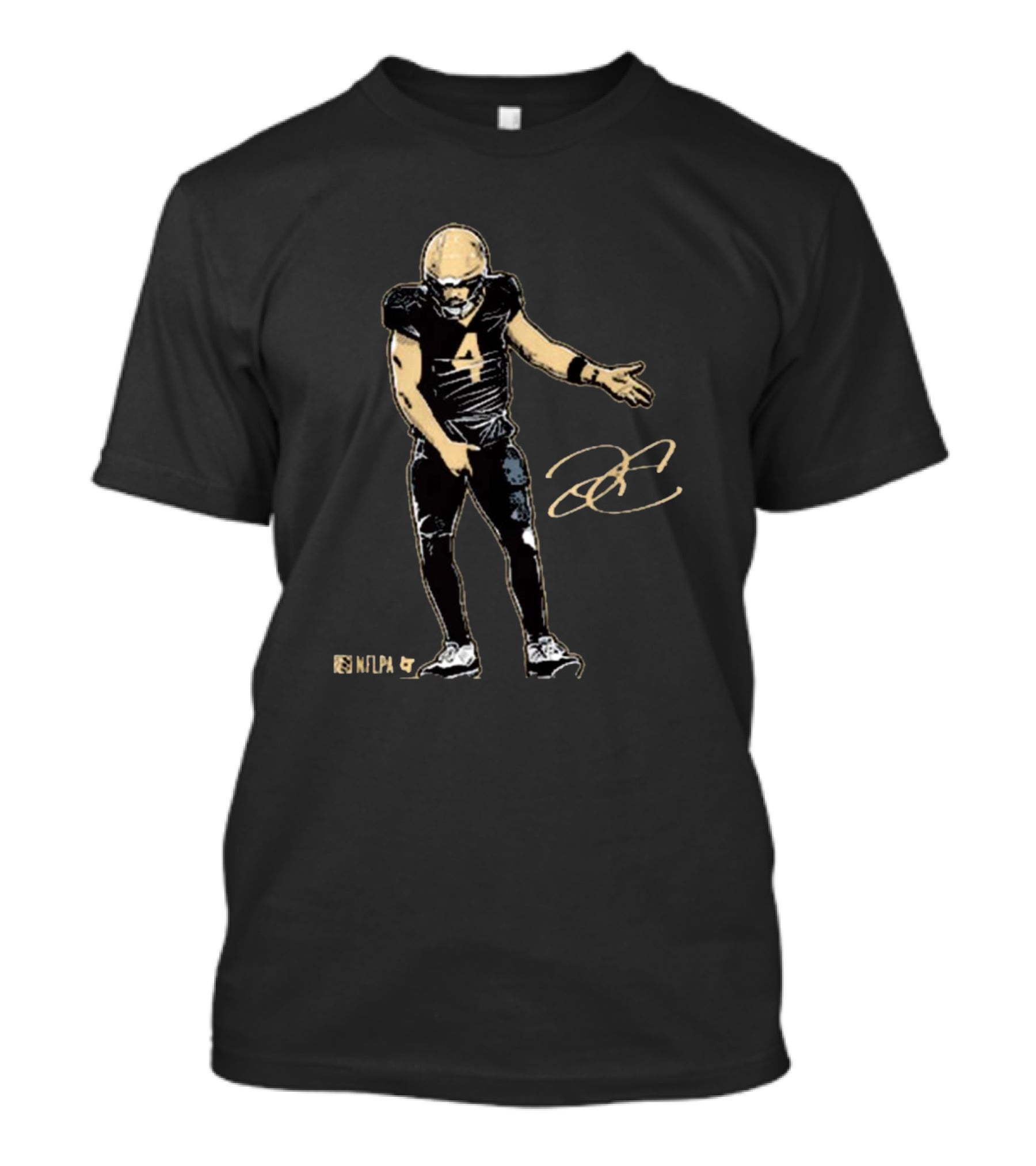 Derek Carr New Orleans Saints NFLPA Signature Pose T-Shirt