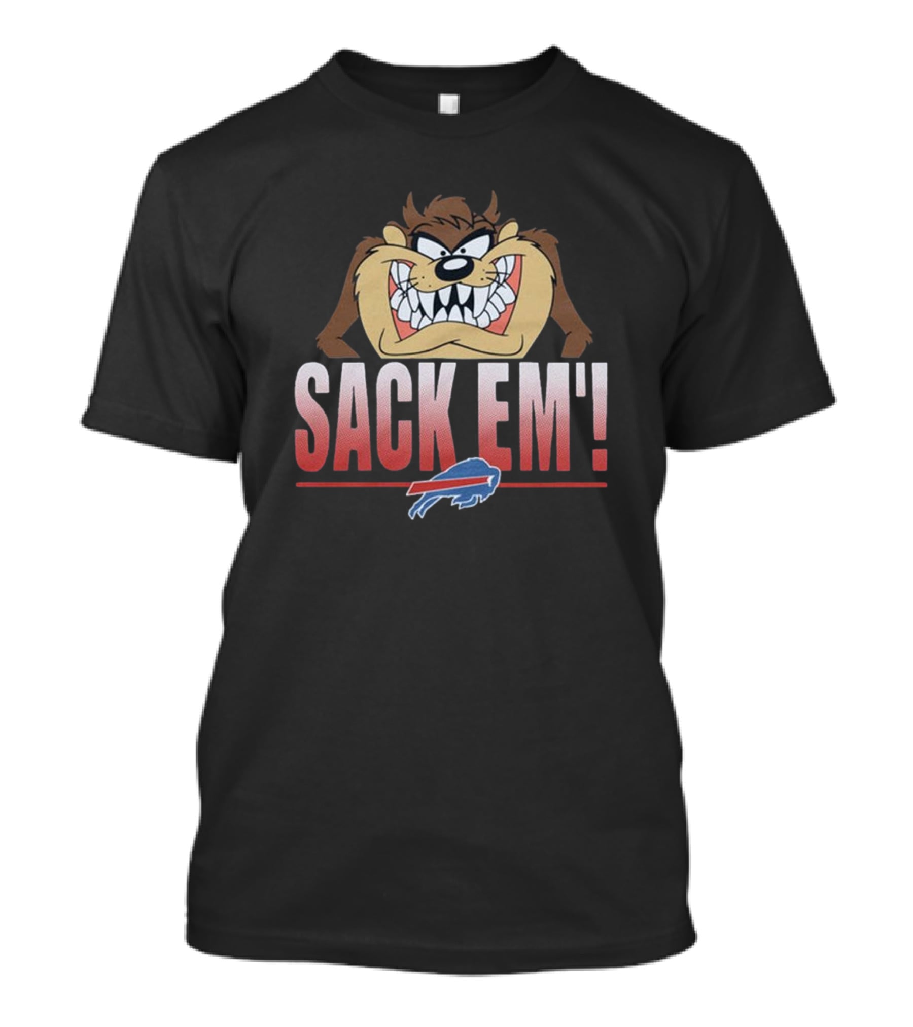 Looney Tunes Taz Sack Em Buffalo Bills NFL T-Shirt