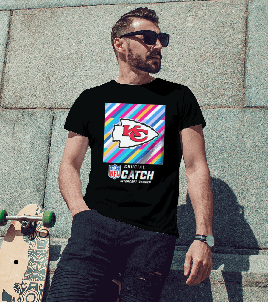 NFL Crucial Catch Intercept Cancer Kansas City Chiefs T-Shirt