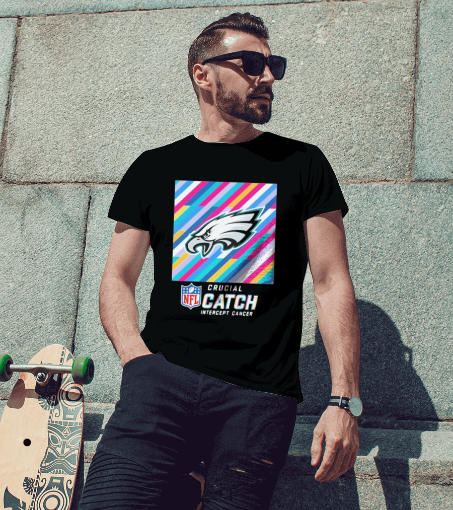 NFL Crucial Catch Intercept Cancer Philadelphia Eagles T-Shirt