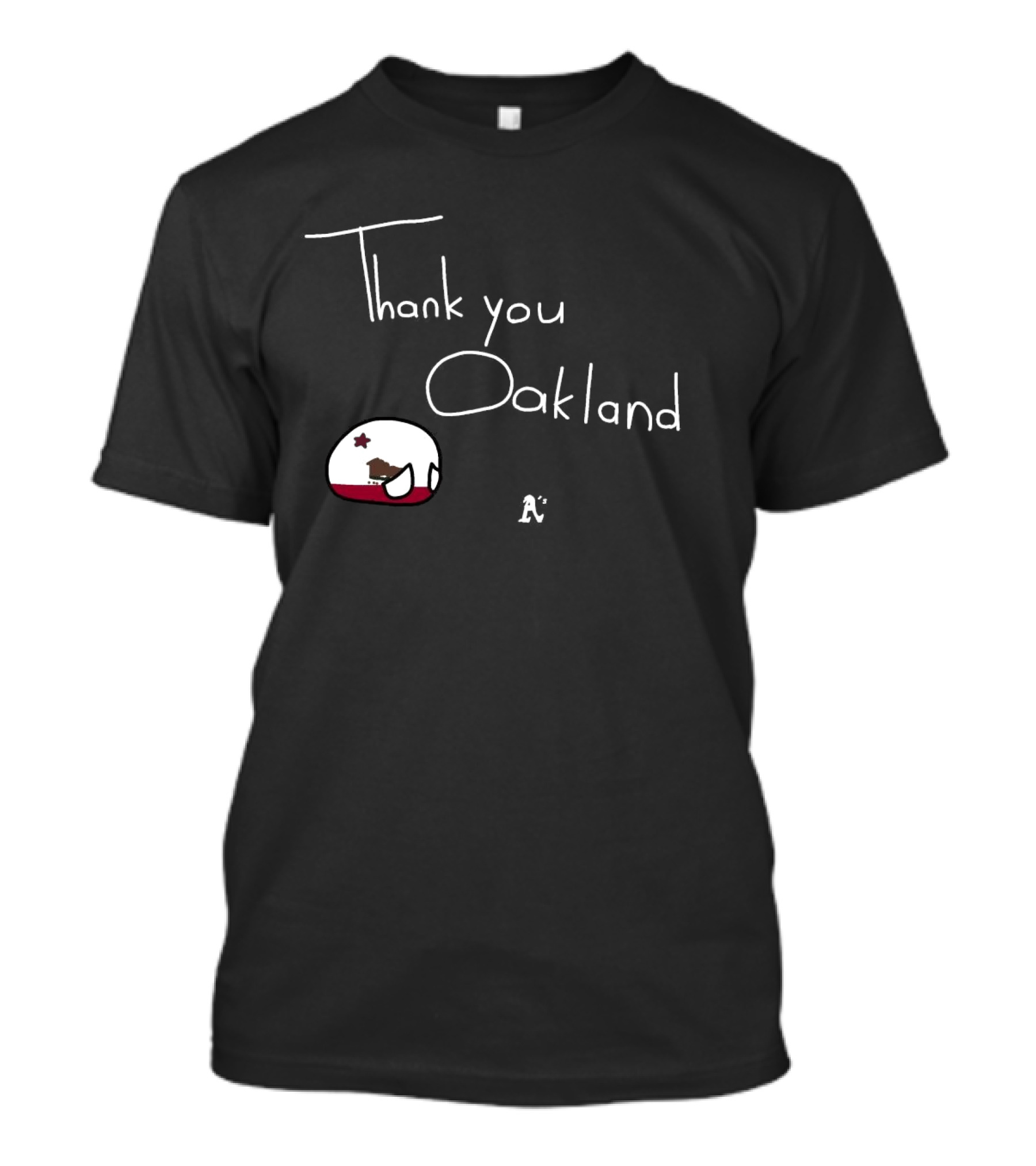 Thank You Oakland Athletics California Bear Flag T-Shirt