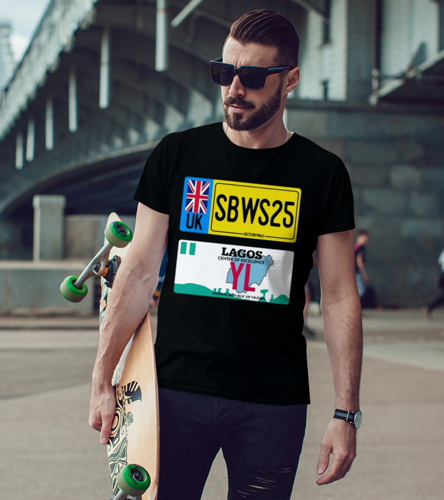 UK SBWS25 Lagos Center Of Excellence Federal Republic Of Nigeria Plate T-Shirt
