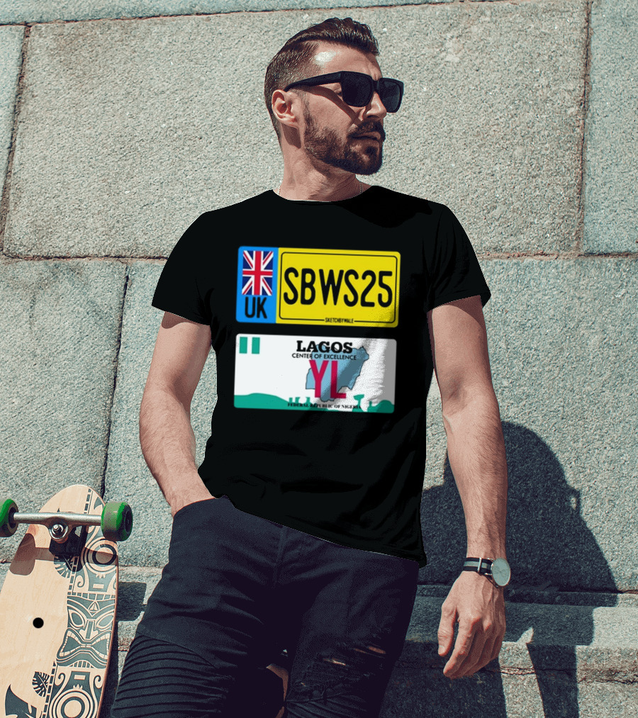 UK SBWS25 Lagos Center Of Excellence Federal Republic Of Nigeria Plate T-Shirt