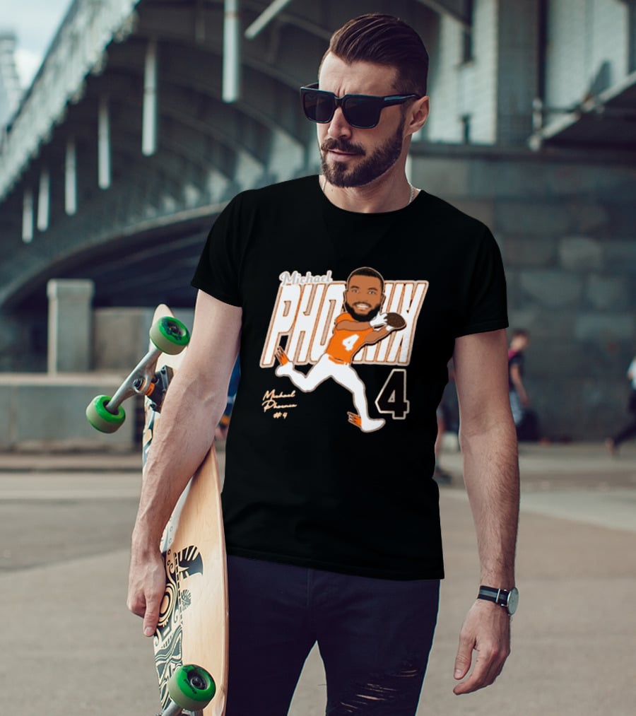 Michael Phoenix 4 Sam Houston Bearkats Football Caricature Signature T-Shirt