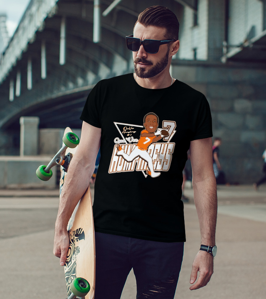 Qua’Vez Humphreys 7 Sam Houston Bearkats Football Caricature Signature T-Shirt