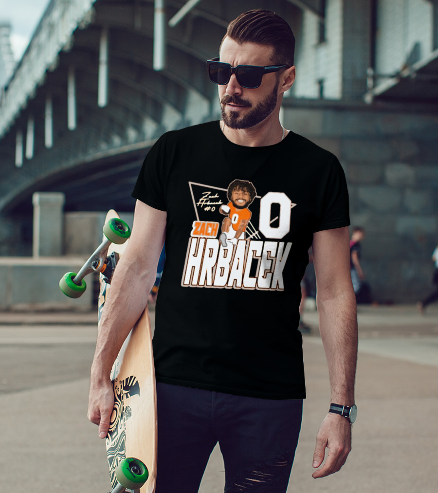 Zach Hrbacek 0 Sam Houston Bearkats Football Caricature Signature T-Shirt