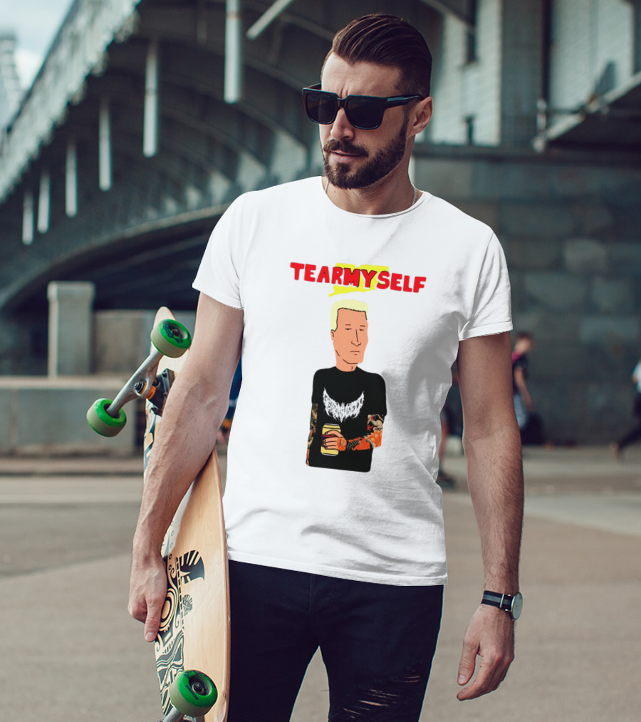 TEAR Myself Boomhauer Rick And Morty Crossover T-Shirt