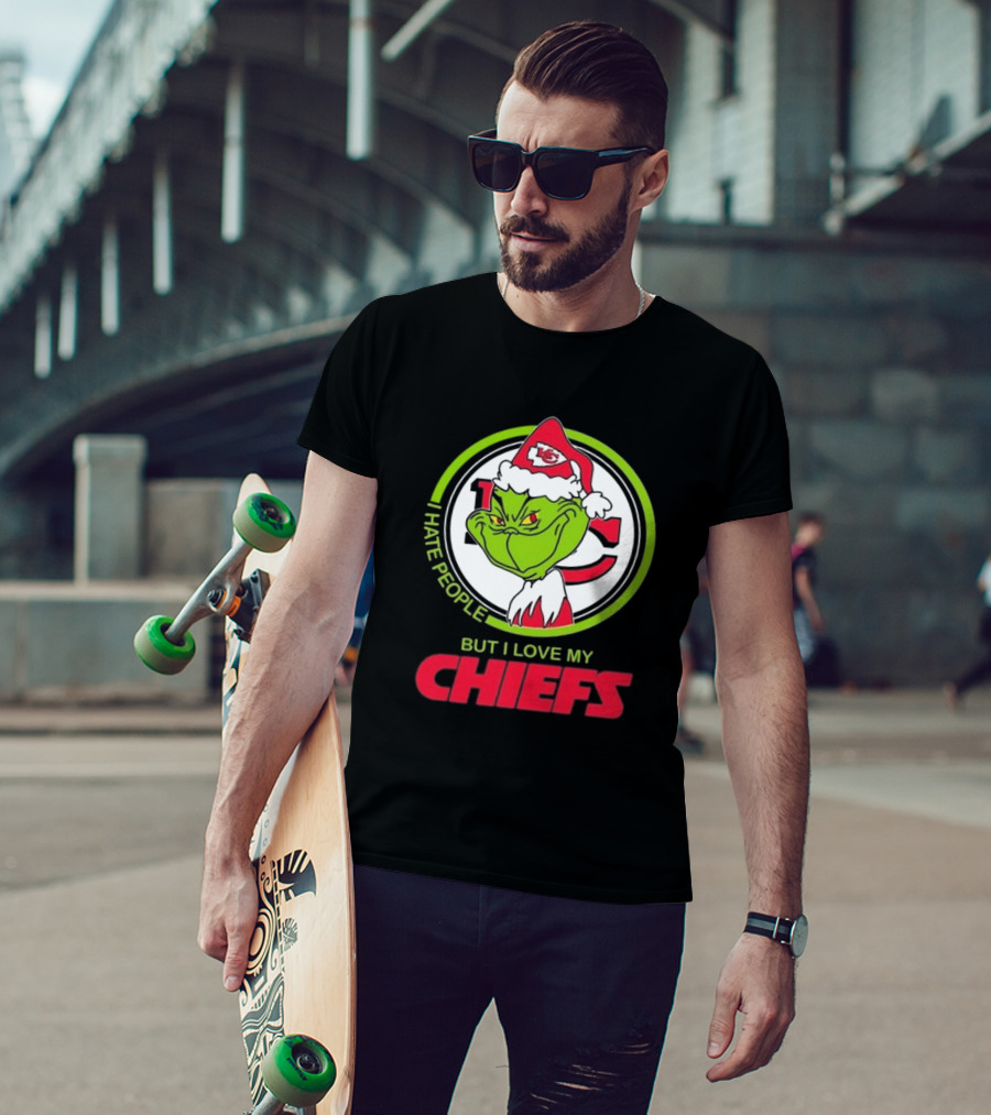 The Grinch I Hate People But I Love My Chiefs Kansas City T-Shirt