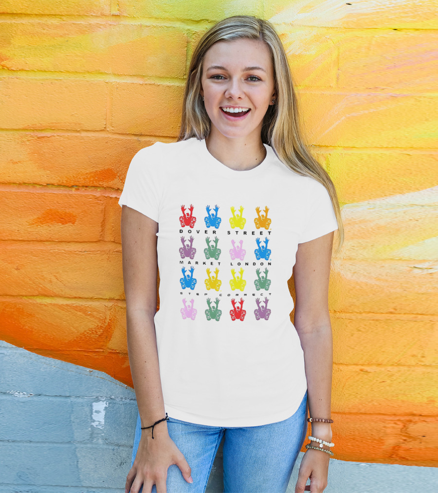 Dover Street Market London Clints DSM Correct Stencil Multicolor T-Shirt