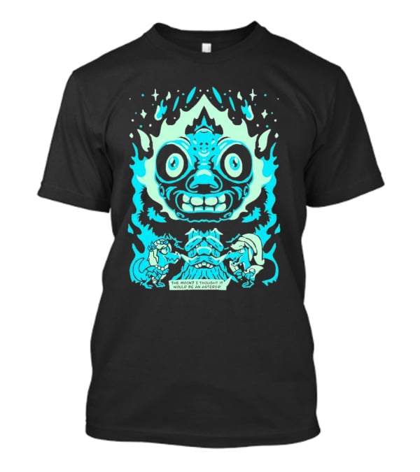 Dinosaur Link And Zelda With Majora's Mask Moon The Moon? I Thought It Would Be An Asteroid T-Shirt