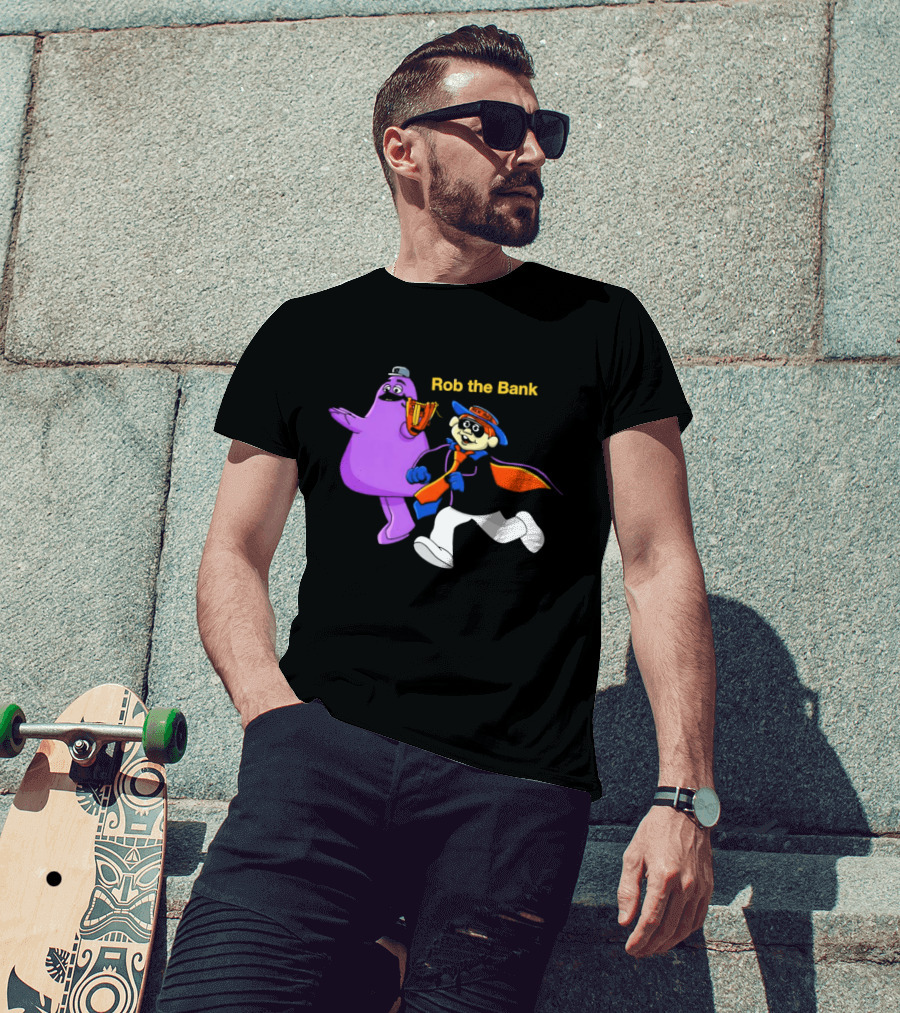 New York Mets Grimace Rob The Bank Hamburglar Duo T-Shirt