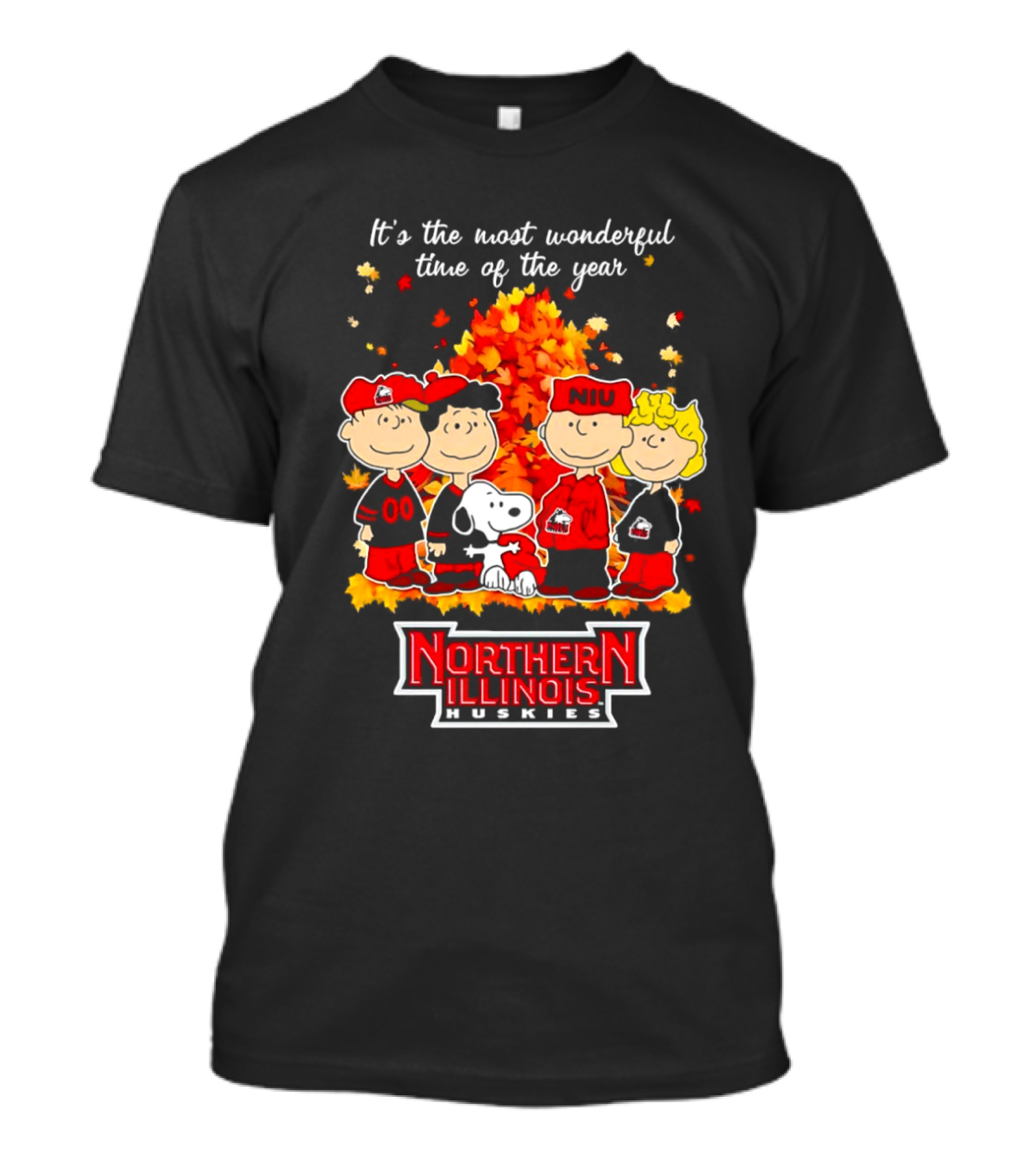 It's The Most Wonderful Time Northern Illinois Huskies Peanuts Fall T-Shirt