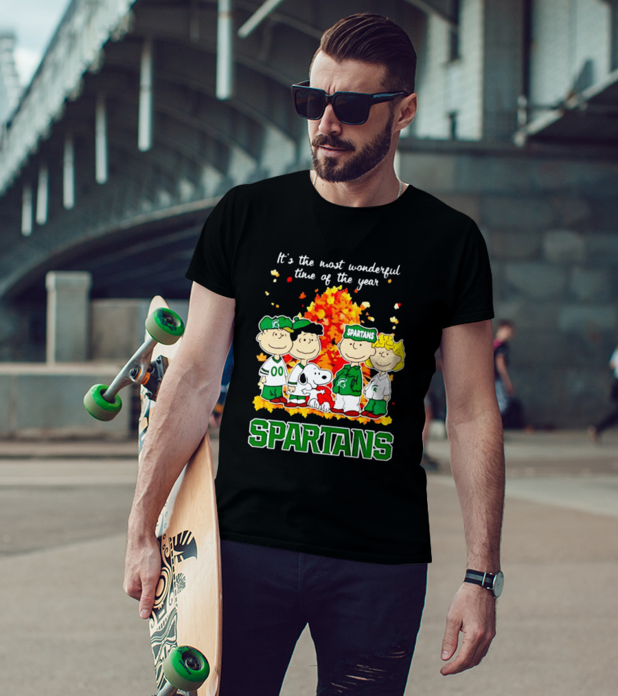 It's The Most Wonderful Time Of The Year Peanuts Spartans Fall T-Shirt