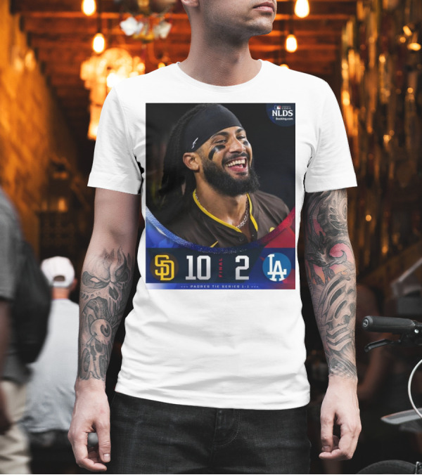 San Diego Padres Tie Series 1-1 10-2 Los Angeles Dodgers 2024 NLDS Final T-Shirt San Diego Padres Tie Series 1-1 10-2 Los Angeles Dodgers 2024 NLDS Final T-Shirt