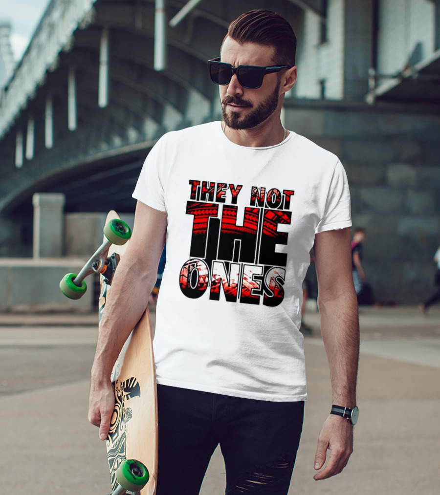 Jimmy Uso They Not The Ones WWE Wrestling Phrase Black Red Bold Letters T-Shirt