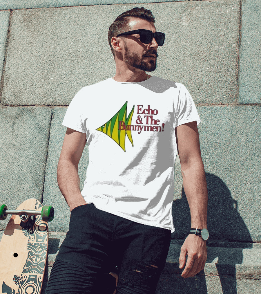 Echo And The Bunnymen Fish Graphic Bunnymen Store T-Shirt