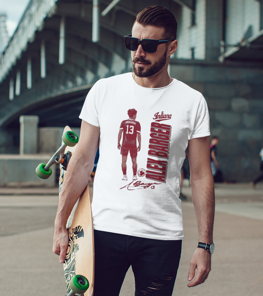 Indiana Soccer Alex Barger 13 Signature T-Shirt