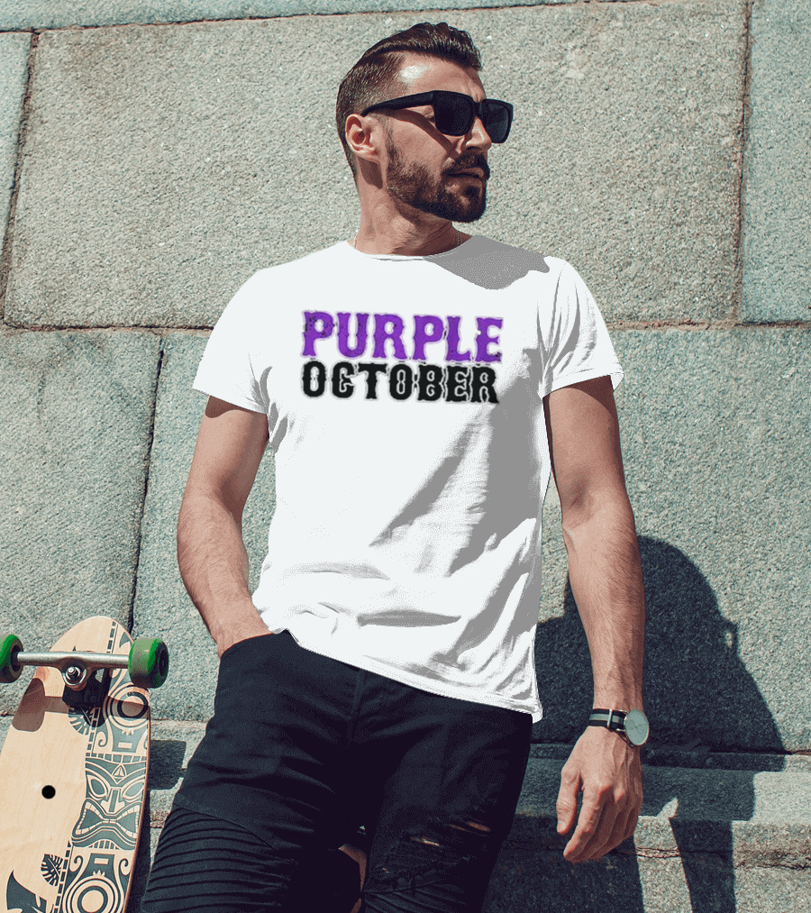 New York Baseball Purple October T-Shirt