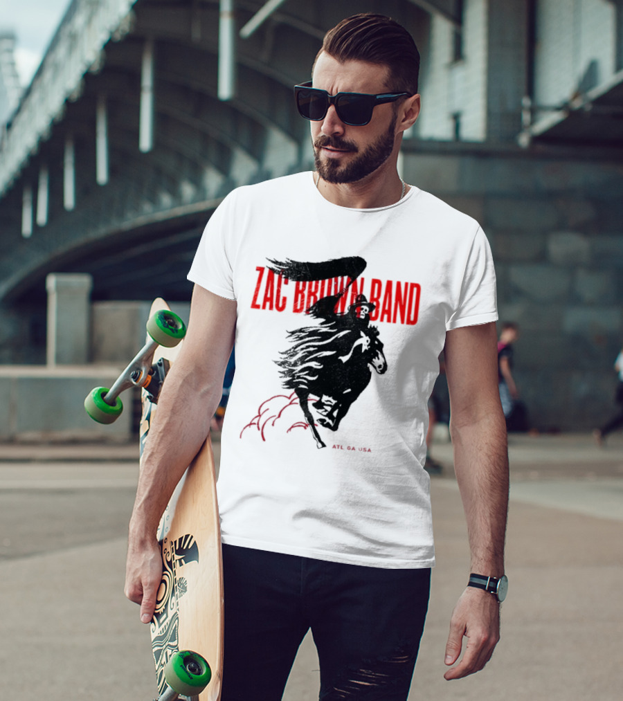 Zac Brown Band ATL GA USA Skeleton Rider T-Shirt