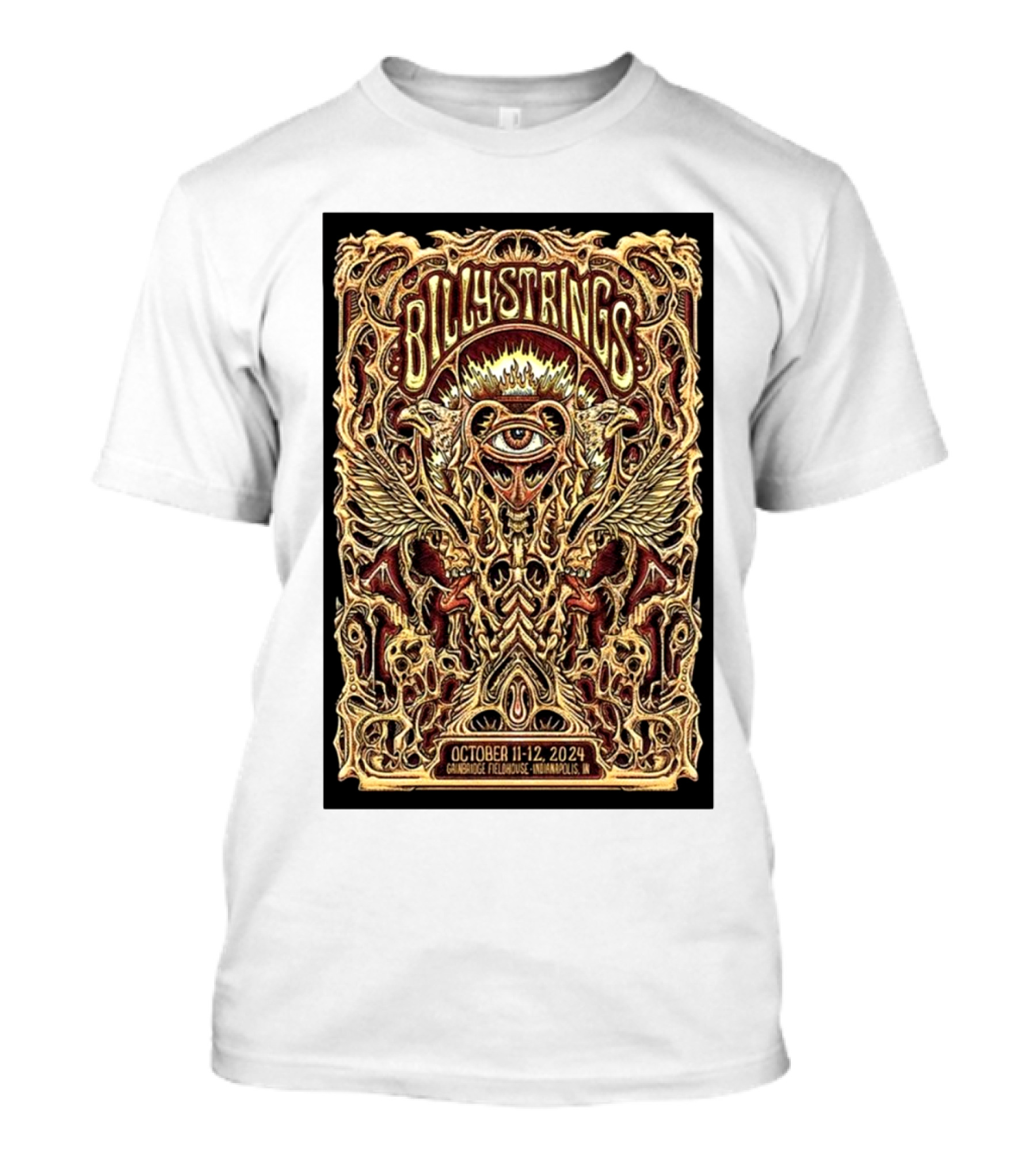 Billy Strings October 11-12 2024 Gainbridge Fieldhouse Indianapolis IN Tour Psychedelic T-Shirt