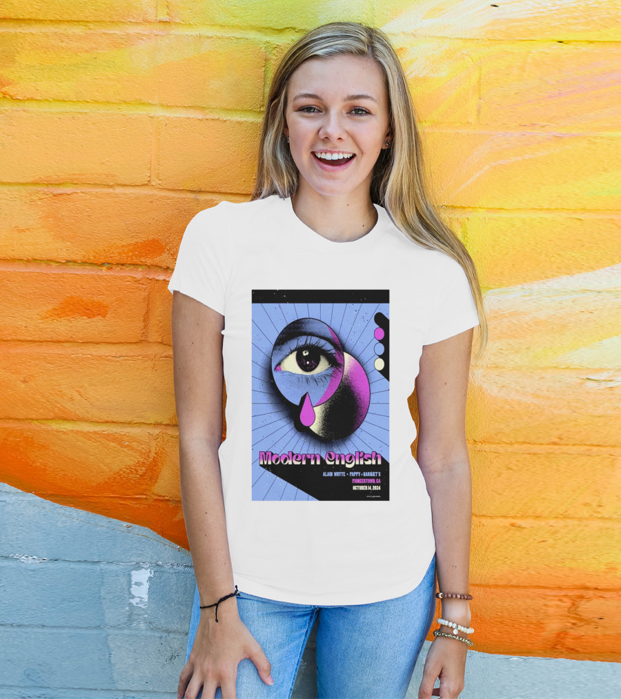 Modern English October 14 2024 Alain Whyte Pappy Harriet's Pioneertown CA Tour Eye T-Shirt