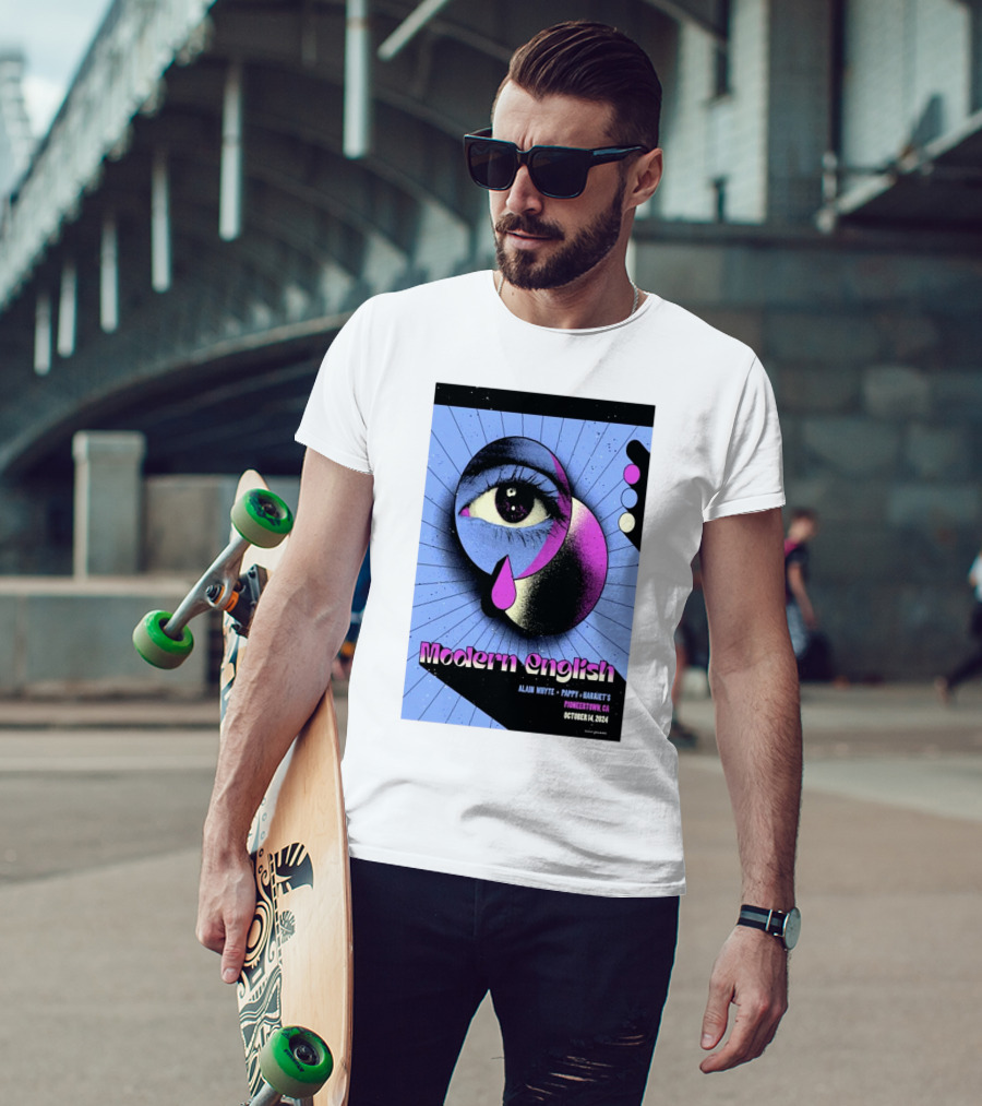 Modern English October 14 2024 Alain Whyte Pappy Harriet's Pioneertown CA Tour Eye T-Shirt