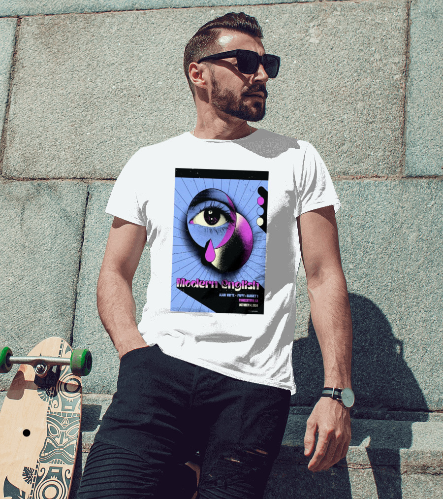 Modern English October 14 2024 Alain Whyte Pappy Harriet's Pioneertown CA Tour Eye T-Shirt