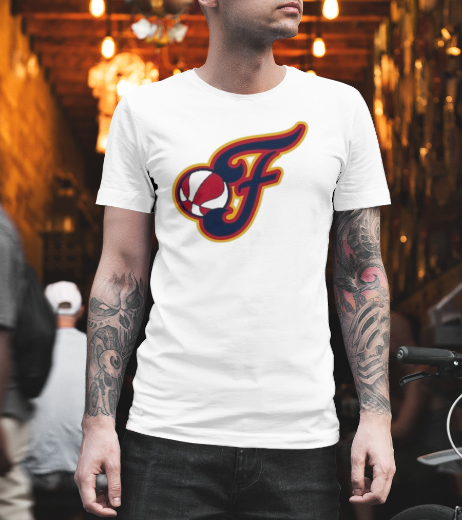 Youth Indiana Fever F Logo Basketball Grey T-Shirt