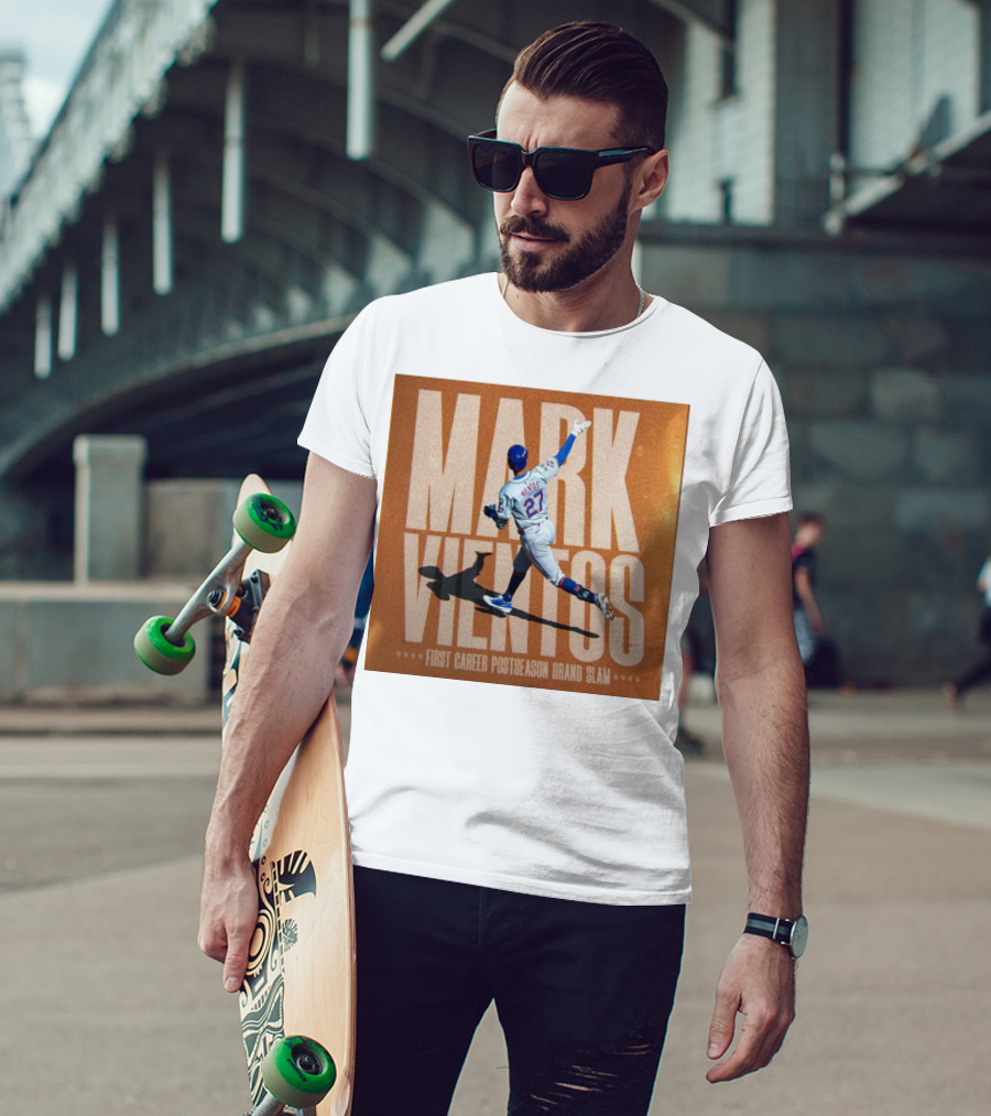 Mark Vientos New York Mets First Career Postseason Grand Slam Baseball Player Action T-Shirt
