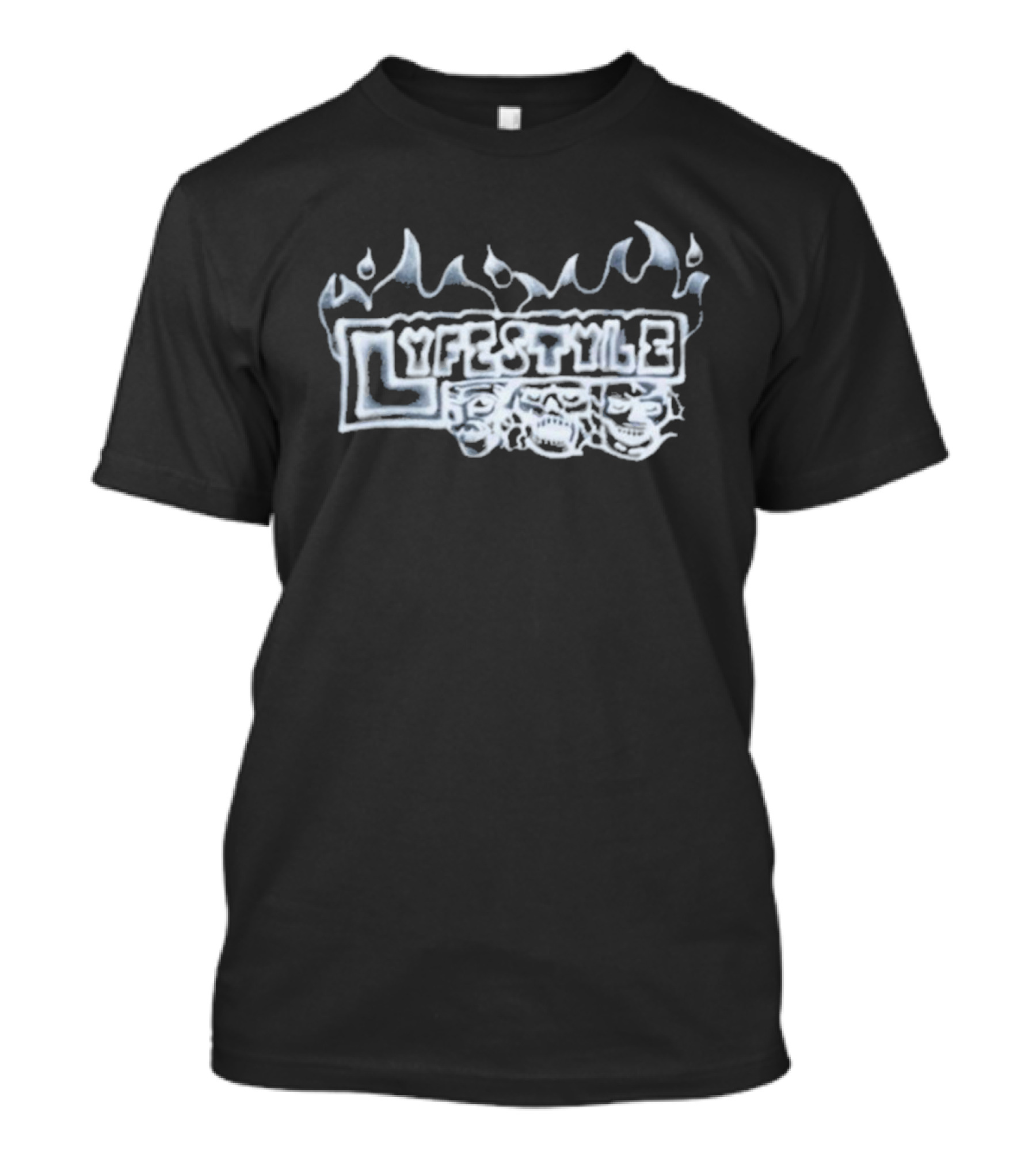Yeat Heron Preston Lyfestyle Flames Skull T-Shirt