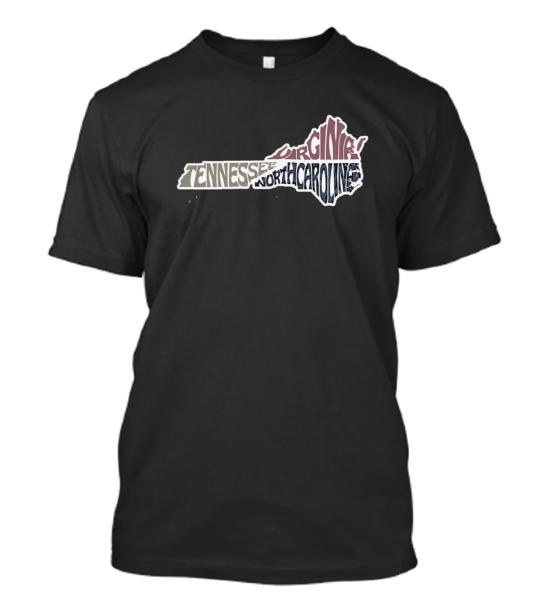 Tennessee Virginia North Carolina Appalachian Strong Map T-Shirt
